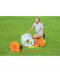 PARCO ACQUATICO GONFIABILE CON KIT COMPLETO BESTWAY "H2OGO DODGE & DRENCH" 450X450X268 CM - COD. 53383